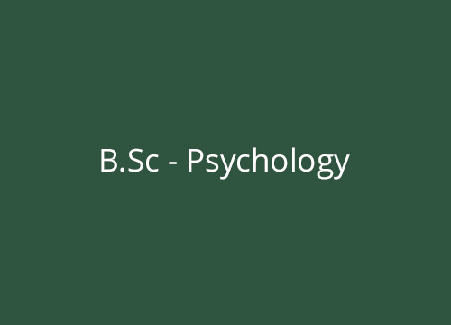 B.Sc - Psychology